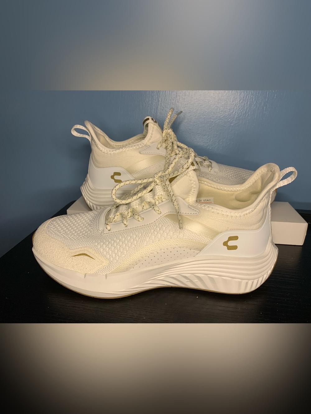 Charly Cream Knit Lace-Up Sneakers for Women